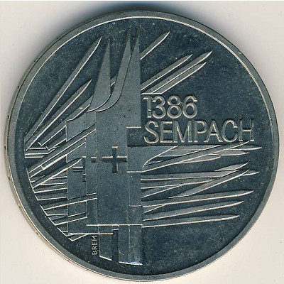 Switzerland, 5 francs, 1986