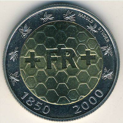 Switzerland, 5 francs, 2000