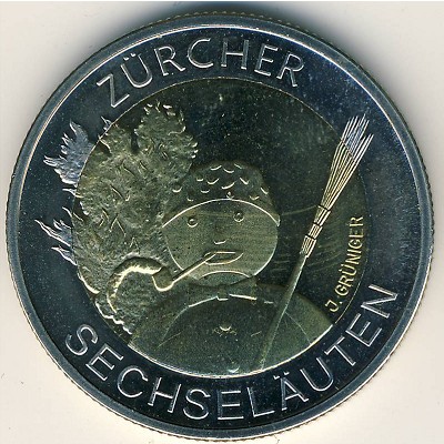 Switzerland, 5 francs, 2001