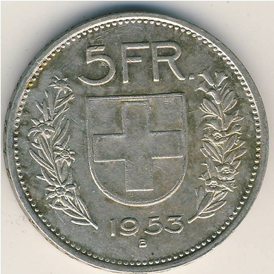 Швейцария, 5 франков (1931–1969 г.)