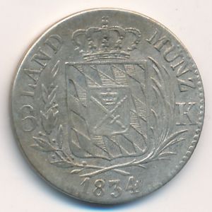 Бавария, 6 крейцеров (1830–1835 г.)