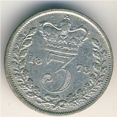 Great Britain, 3 pence, 1838&ndash;1887