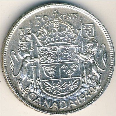 Канада, 50 центов (1937–1947 г.)