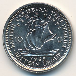 East Caribbean States, 10 cents, 1955–1965 East Caribbean States, 10 cents, 1955–1965