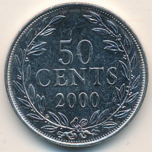 Либерия, 50 центов (2000 г.)