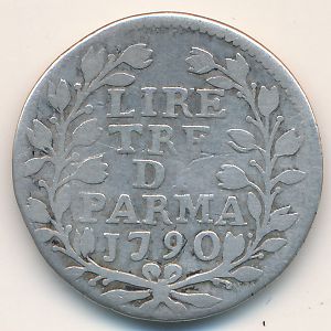 Парма, 3 лиры (1790–1795 г.)