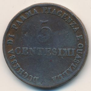 Парма, 5 чентезимо (1830 г.)
