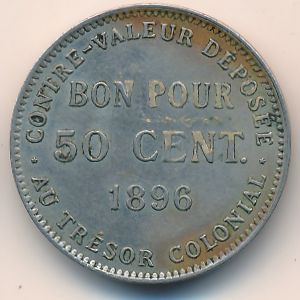 Reunion, 50 centimes, 1896