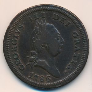 Isle of Man, 1 penny, 1786 Isle of Man, 1 penny, 1786