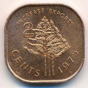 Swaziland, 2 cents, 1975