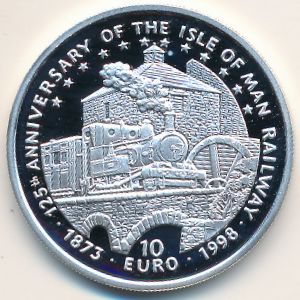 Остров Мэн, 10 евро (1998 г.)