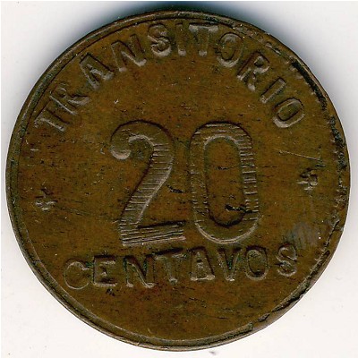 Puebla, 20 centavos, 1915
