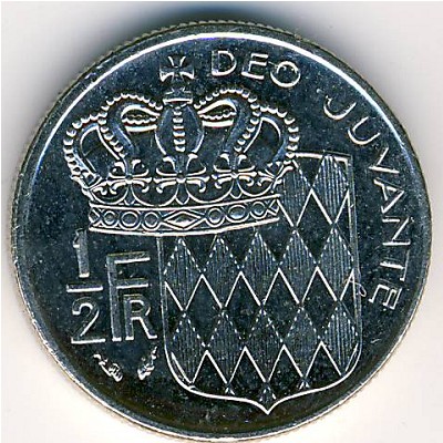 Monaco, 1/2 franc, 1965–1995