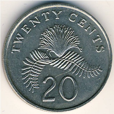 Singapore Coin Picture on Coins Catalog   Singapore  20 Cents  Km 52   Numismatics With Global