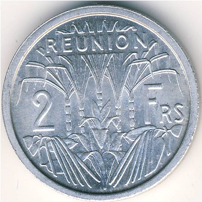 Реюньон, 2 франка (1948–1973 г.)