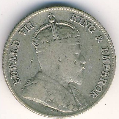 Цейлон, 25 центов (1902–1910 г.)