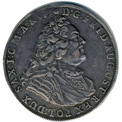 Саксония, 1 талер (1734–1756 г.)