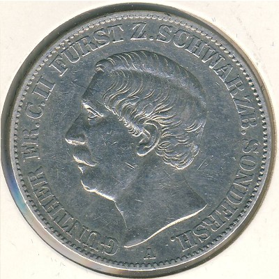 Schwarzburg-Sonderhausen, 1 thaler, 1859–1870 Schwarzburg-Sonderhausen, 1 thaler, 1859–1870