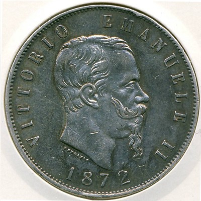 Италия, 5 лир (1869–1875 г.)