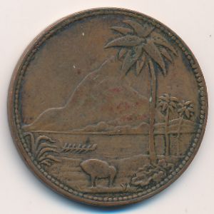 New Zealand, 1 penny, 1875