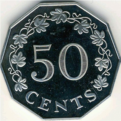 Malta, 50 cents, 1972–1981