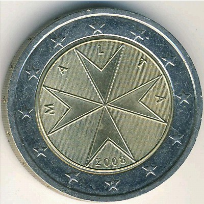 Мальта, 2 евро (2008 г.)