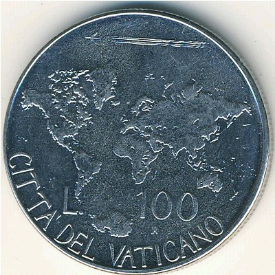 Vatican City, 100 lire, 1985 Vatican City, 100 lire, 1985