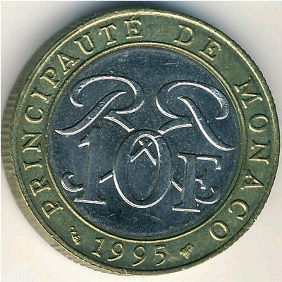 Монако, 10 франков (1989–2000 г.)