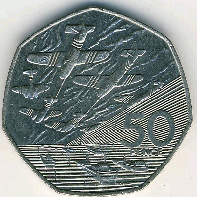 Великобритания, 50 пенсов (1994 г.)
