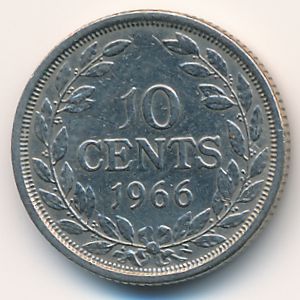 Liberia, 10 cents, 1966