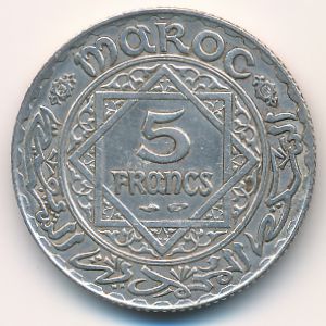 Марокко, 5 франков (1928–1933 г.)