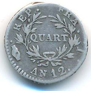 Франция, 1/4 франка (1803–1804 г.)
