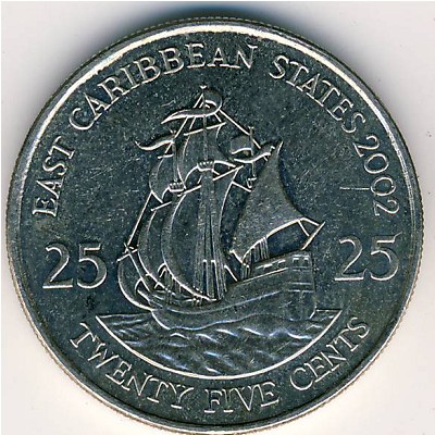 East Caribbean States, 25 cents, 2002–2007 East Caribbean States, 25 cents, 2002–2007