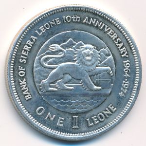 Sierra Leone, 1 leone, 1974