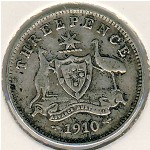 Австралия, 3 пенса (1910 г.)