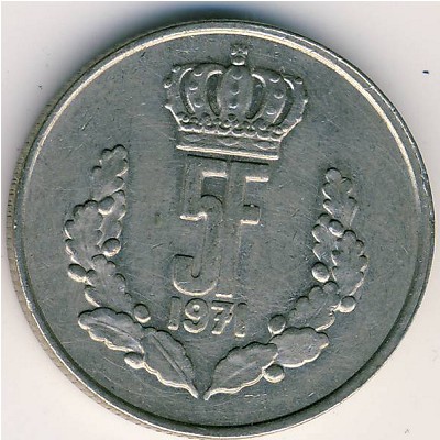 Люксембург, 5 франков (1971–1981 г.)
