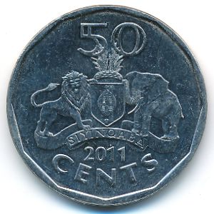 Swaziland, 50 cents, 2011