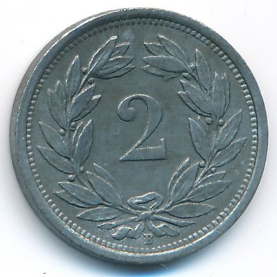 Switzerland, 2 rappen, 1942–1946 Switzerland, 2 rappen, 1942–1946