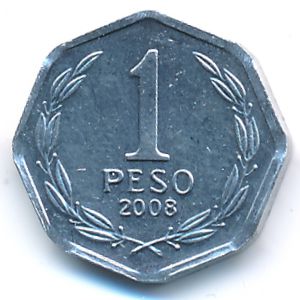 Чили, 1 песо (1992–2013 г.)