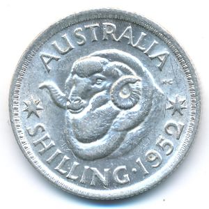 Австралия, 1 шиллинг (1950–1952 г.)