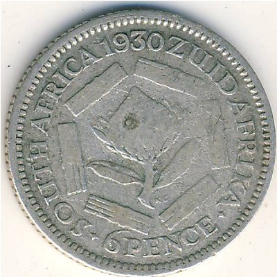 ЮАР, 6 пенсов (1925–1930 г.)
