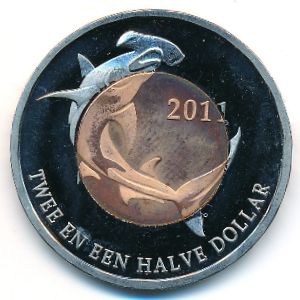 Sint Eustatius., 2 1/2 dollars, 2011 Sint Eustatius., 2 1/2 dollars, 2011