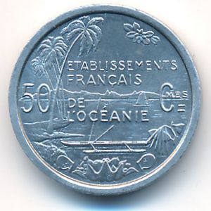 French Oceania, 50 centimes, 1949 French Oceania, 50 centimes, 1949