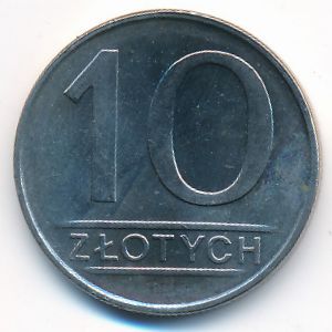Poland, 10 zlotych, 1984–1988 Poland, 10 zlotych, 1984–1988