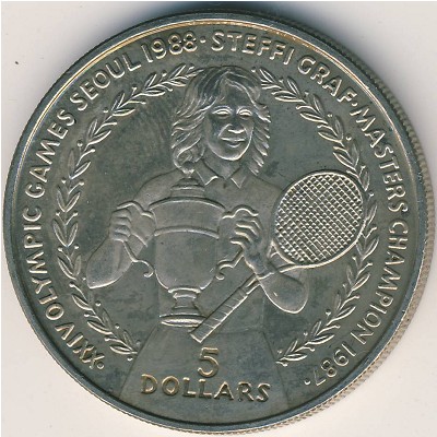 Niue, 5 dollars, 1988 Niue, 5 dollars, 1988