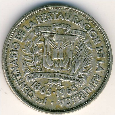 Доминиканская республика, 25 сентаво (1963 г.)
