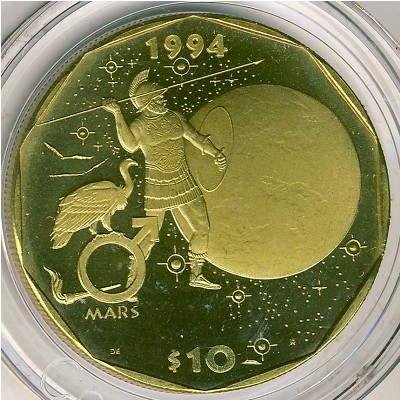 Marshall Islands, 10 dollars, 1994