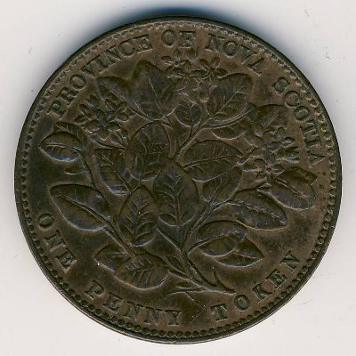 Nova Scotia, 1 penny, 1856