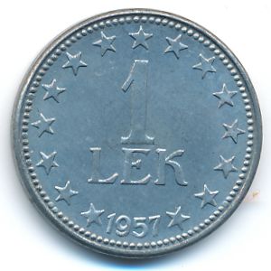 Албания, 1 лек (1947–1957 г.) Албания, 1 лек (1947–1957 г.)