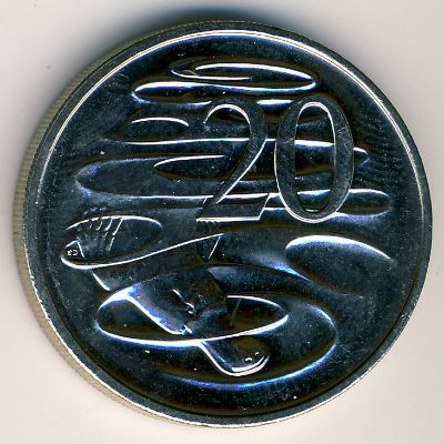 Australia, 20 cents, 1985–1998